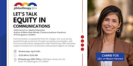 Philanthropy DMV | Let’s Talk Equity in Communications