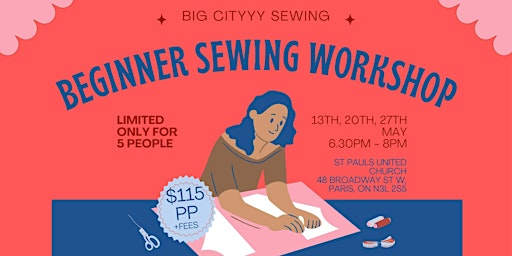 Imagem principal do evento Big Cityyy Sewing - Beginners course