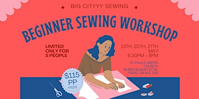 Imagem principal do evento Big Cityyy Sewing - Beginners course