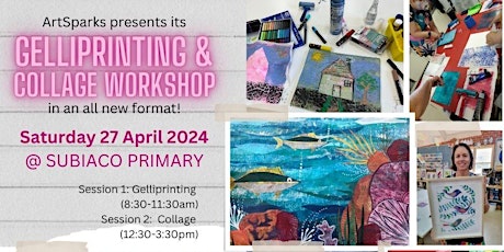 Gelliprinting and Collage FULL DAY workshop