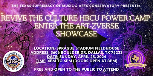 Immagine principale di Revive the Culture HBCU Power Camp: Enter the Art-Zverse Showcase 