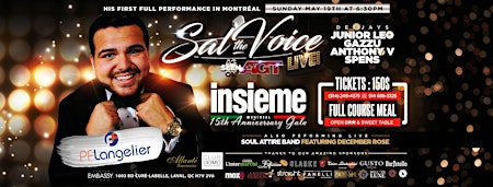 Image principale de A night with Sal "The Voice" Valentinetti! Dinner & Dance event