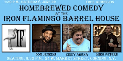 Hauptbild für Homebrewed Comedy at the Iron Flamingo Barrel House