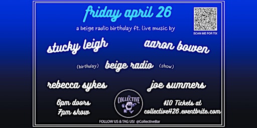 A Beige Radio Birthday with live music at The Collective in Pacific Beach primary image