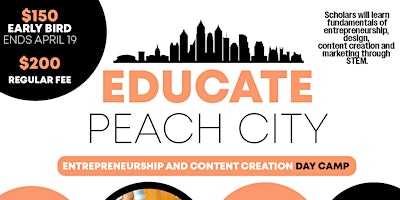 Educate Peach City-Entrepreneurship and Content Creation Summer Day Camp primary image
