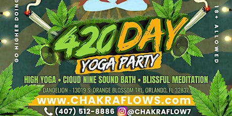 Primaire afbeelding van 4/20 High Yoga with Cloud Nine Sound Bath & Meditation