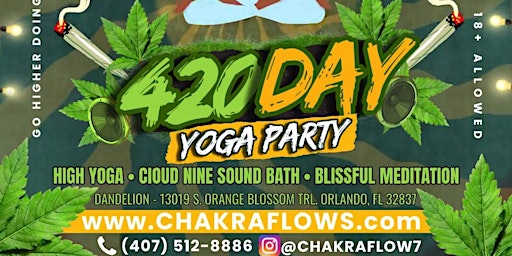 Imagem principal do evento 4/20 High Yoga with Cloud Nine Sound Bath & Meditation