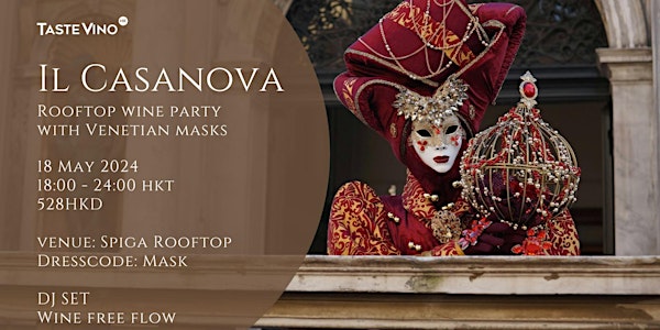 "Il Casanova" - Masked Rooftop Free Flow Party @Spiga
