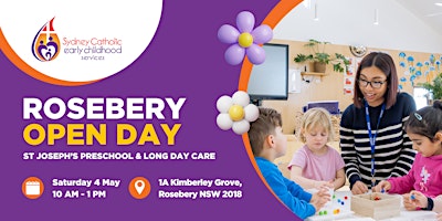 Imagem principal do evento Rosebery Open Day at St Joseph's Preschool & Long Day Care