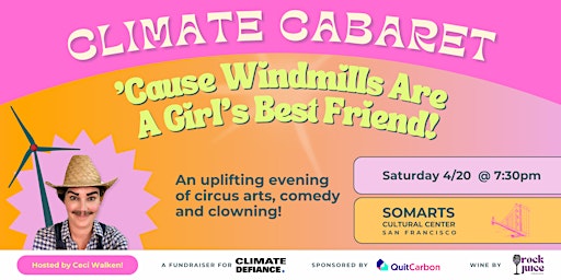 Primaire afbeelding van Climate Cabaret - A fundraiser for Climate Defiance