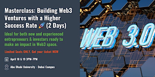 Immagine principale di Building Web3 Ventures with Higher Success Rate  (2 Days Masterclass) 