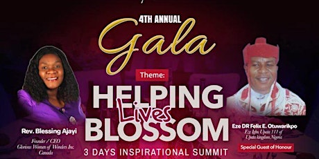 Glorious Women of Wonders 4th Annual  Gala: Helping Lives Blossom 2019 primary image