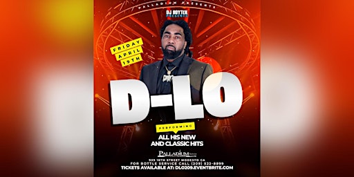 Imagem principal do evento D-LO performing live at the Palladium Nightclub in Modesto.