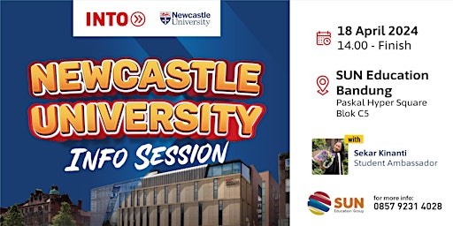 Primaire afbeelding van Newcastle University Info Session with SUN Education Bandung