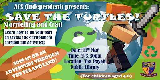 Primaire afbeelding van Save the Turtles! Storytelling and Craft with ACS (Independent)