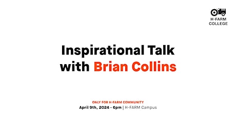 Immagine principale di Inspirational Talk with Brian Collins 