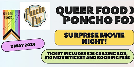 Primaire afbeelding van Queer Food and Poncho Fox Movie night