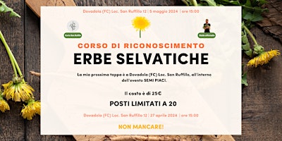Imagem principal do evento Corso di riconoscimento erbe | Giro d'italia edition