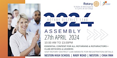 Image principale de Rotary District 1180 Assembly 2024