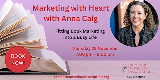 Imagem principal do evento Fitting book marketing into a busy life with marketing expert Anna Caig