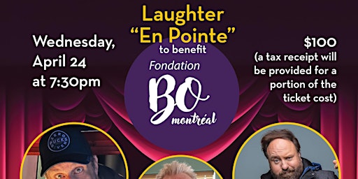 Imagen principal de Laughter "En Pointe" to benefit Fondation BO