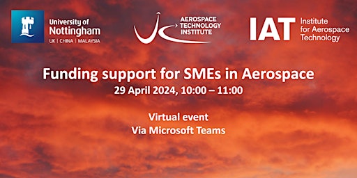 Imagem principal do evento Funding support for SMEs in Aerospace