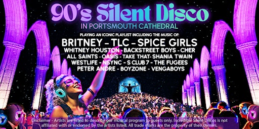 Hauptbild für 90s Silent Disco in Portsmouth Cathedral