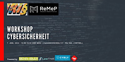 Imagem principal do evento IRI§24-ReMeP Workshop "Cybersicherheit"