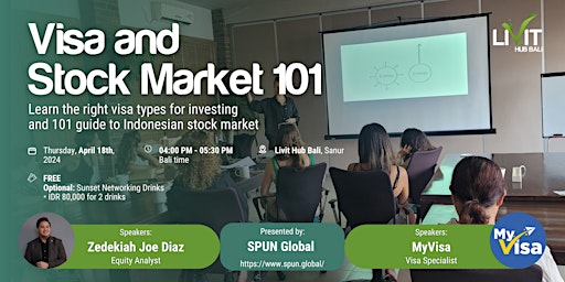 Imagem principal do evento Visa and Stock Market 101