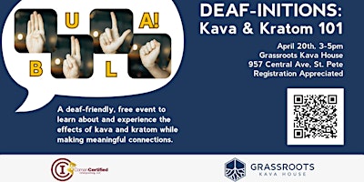 Imagem principal do evento DEAF-initions: Kava & Kratom 101