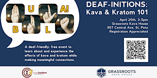 Imagem principal do evento DEAF-initions: Kava & Kratom 101
