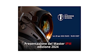 Presentazione del Master IPM