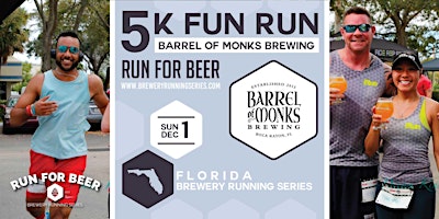 Imagem principal do evento 5k Beer Run x Barrel of Monks | 2024 Florida Brewery Running Series