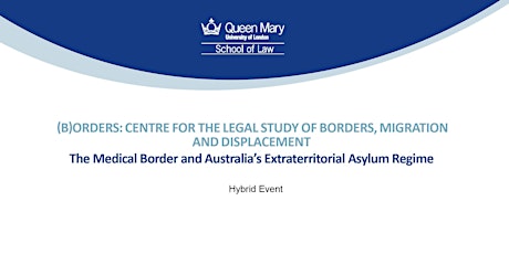 Imagem principal do evento The Medical Border and Australia’s Extraterritorial Asylum Regime