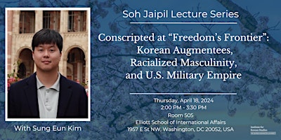 Soh Jaipil Lecture Series with Sung Eun Kim primary image