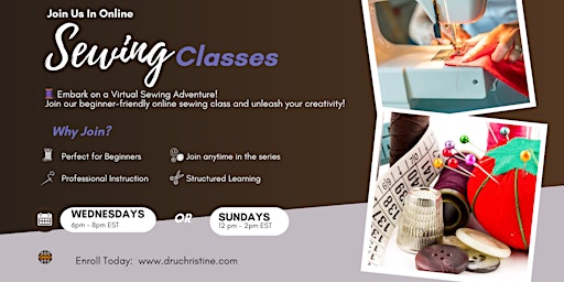 Hauptbild für 3-Week Online Sewing Series for Beginners