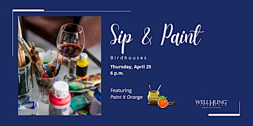 Imagem principal do evento Sip & Paint - Birdhouses