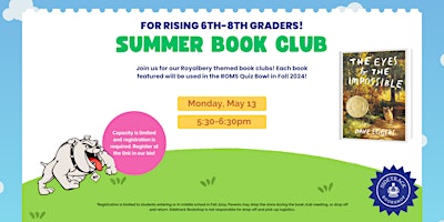 Image principale de Royalbery Book Club for Rising 6th-8th Grades: The Eyes & The Impossible