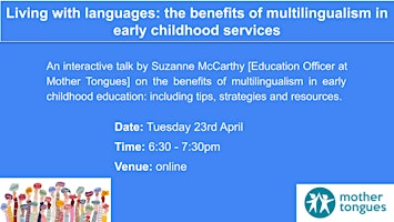 Imagen principal de Working with multi languages in your setting – Supports for Managers and Educator  “Mother Tongues”