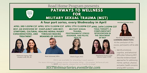 Primaire afbeelding van Pathways to Wellness for Military Sexual Trauma (MST)