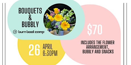 Bouquets & Bubbly at Burn Boot Camp Sharon