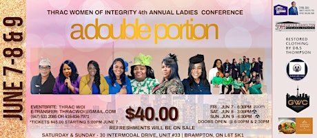 THRAC WOI 4th Annual Ladies Conference: A Double Portion