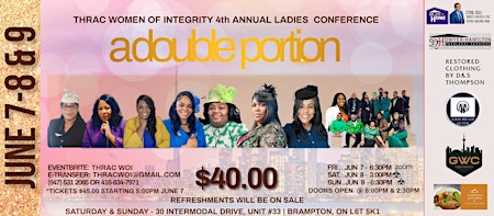 Primaire afbeelding van THRAC WOI 4th Annual Ladies Conference: A Double Portion