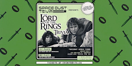 Lord Of The Rings Trivia At Sneaky Dees
