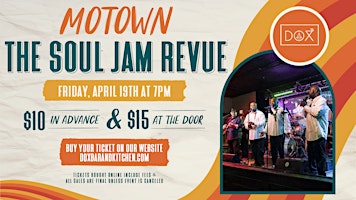 Imagem principal do evento Motown Night x The Soul Jam Revue at DOX