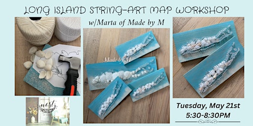 Immagine principale di Long Island String Art Map Workshop 