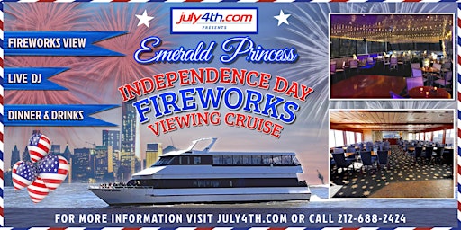 Imagem principal de July 4th Family Fireworks Cruise Aboard the Emerald Princess Yacht