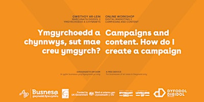 Hauptbild für Marchnata Digidol 2- Ymgyrchoedd a Chynnwys //Campaigns and Content