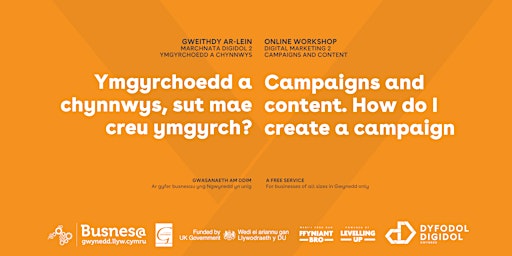 Primaire afbeelding van Marchnata Digidol 2- Ymgyrchoedd a Chynnwys //Campaigns and Content