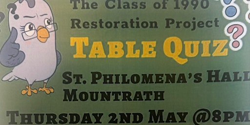 Immagine principale di The Class of 1990 Restoration Project - Table Quiz 